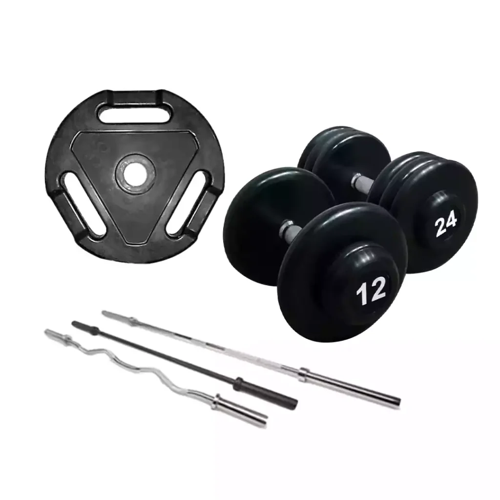 Dumbbells, Plates (in LBS) and Bars